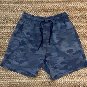 Blue/Grey Camo Workout Shorts